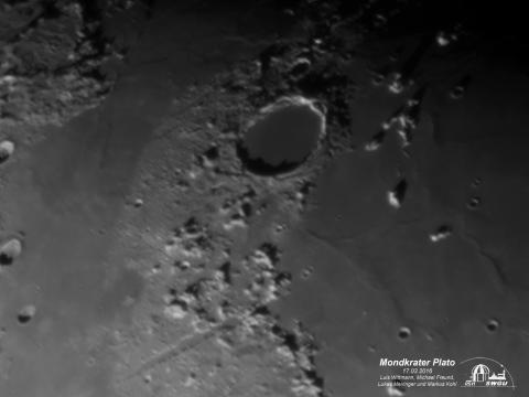 Mondkrater Plato, erstellt und bearbeitet von Luis Wittmann