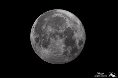Der "Supermond" aufgenommen von einer Jugend-forscht Gruppe der Realschule Hauzenberg zusammen mit dem Betreuer Markus Kohl